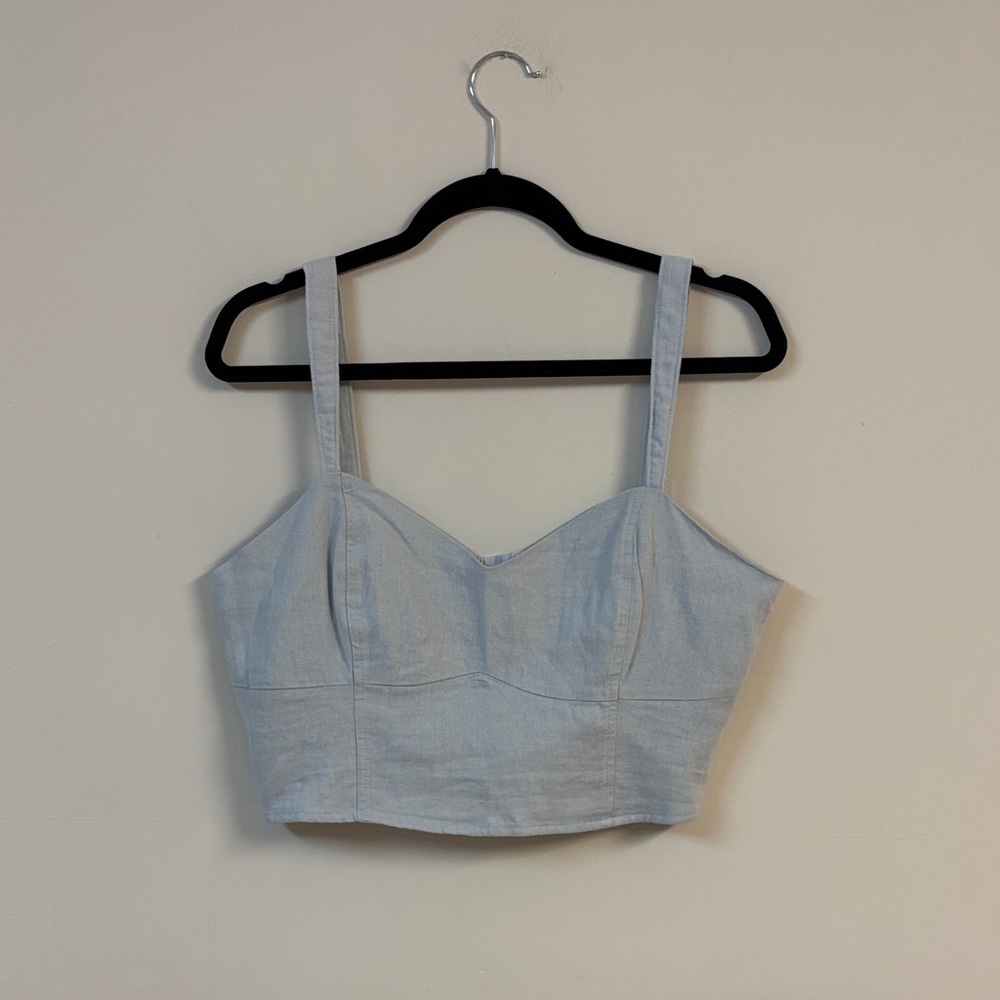 BNWT Hollister Light blue Camisole/ bustier top size L - Picture 2 of 5